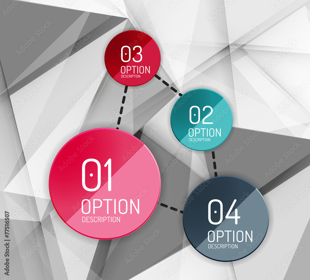 Business geometric option steps infographics Business geometric option steps infographics