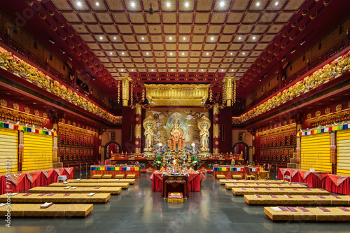 In the Buddha Tooth Relic Temple and Museum, Singapore