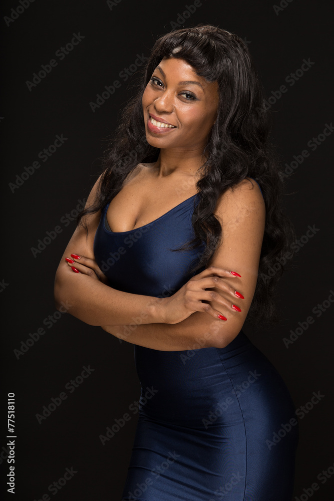 African American black woman smile happy face portrait African American black woman smile happy face portrait