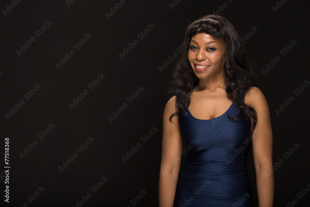 African American black woman smile happy face portrait African American black woman smile happy face portrait
