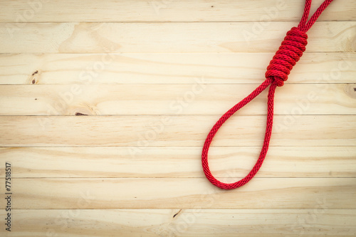 Rope with knotted and paper note