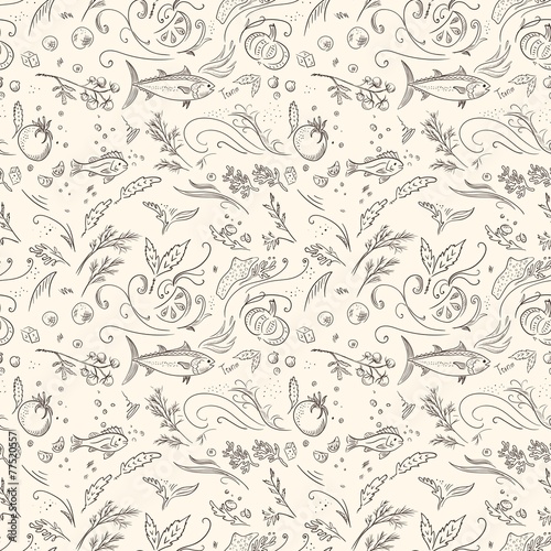 Vintage food pattern