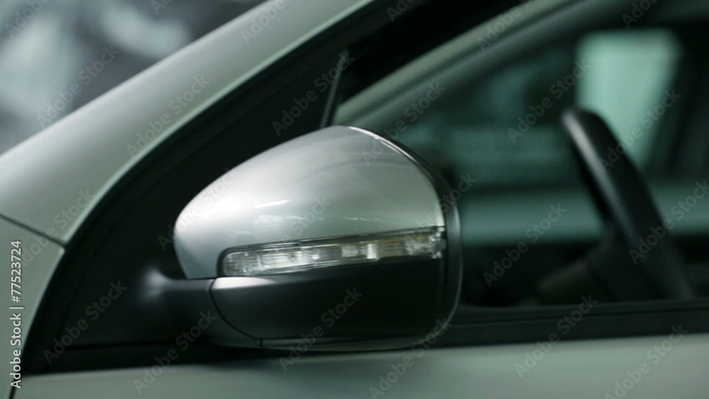 Side shot of the car mirror Side shot of the car mirror
