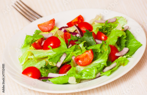 fresh salad with cherry tomatoes © pavel siamionov