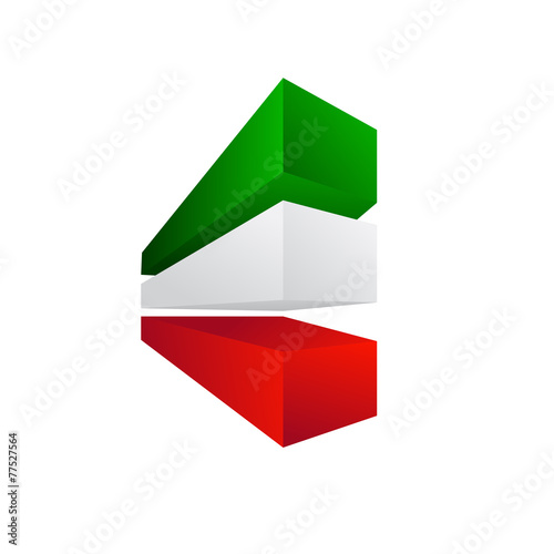 vector sign  Italian construction, boxes and buildings