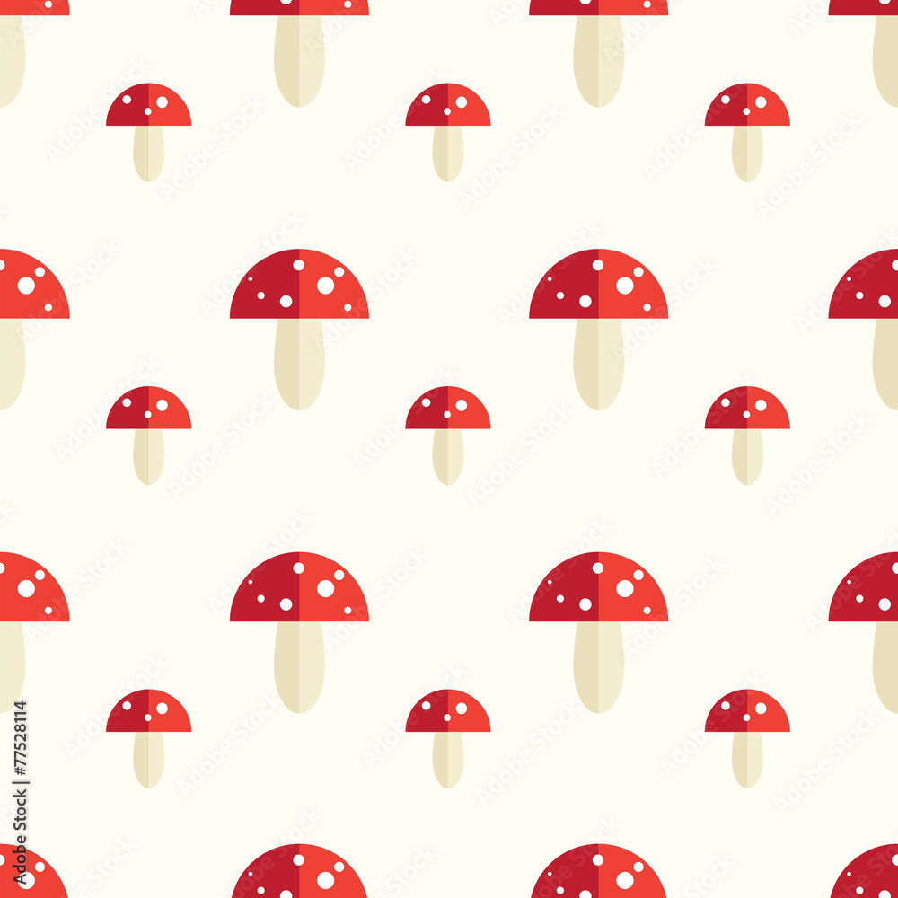 Seamless pattern with amanita mushrooms Seamless pattern with amanita mushrooms