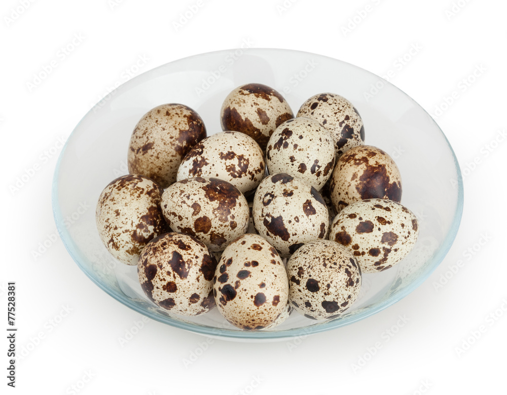 Quail eggs isolated on white background with clipping path Quail eggs isolated on white background with clipping path