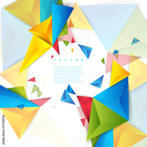 Vector color background abstract polygon triangle.