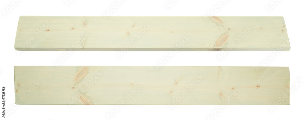 Obraz premium Colored pine wood board plank isolated