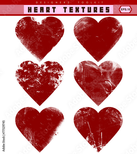 Valentine Heart - Grunge Vector Illustration Background