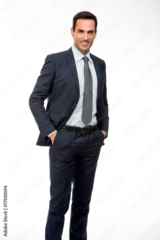 businessman with hands in his pockets