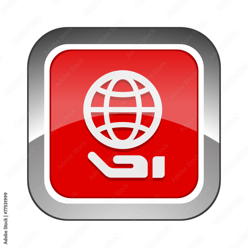 Chrome Square Button