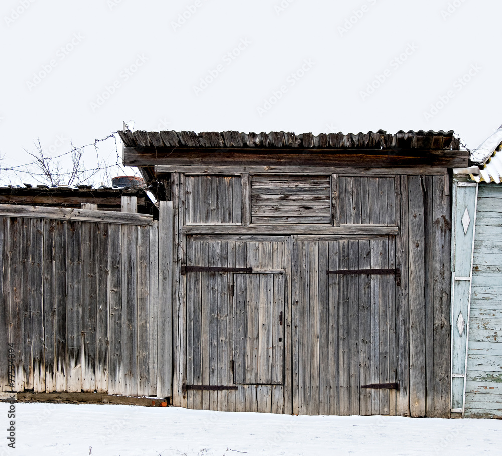 Old doorway . Single Wooden Door in Old City Wall Old doorway . Single Wooden Door in Old City Wall