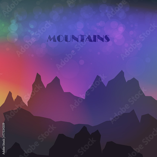 Abstract colorful Mountains