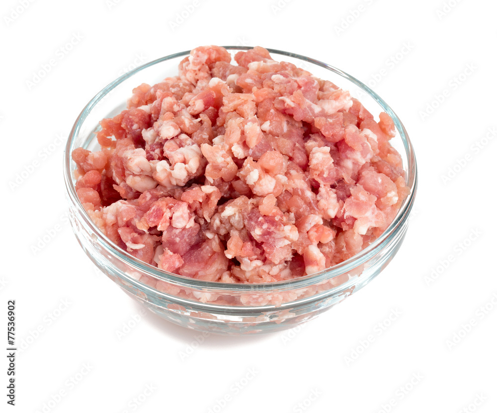 minced meat isolated on white minced meat isolated on white