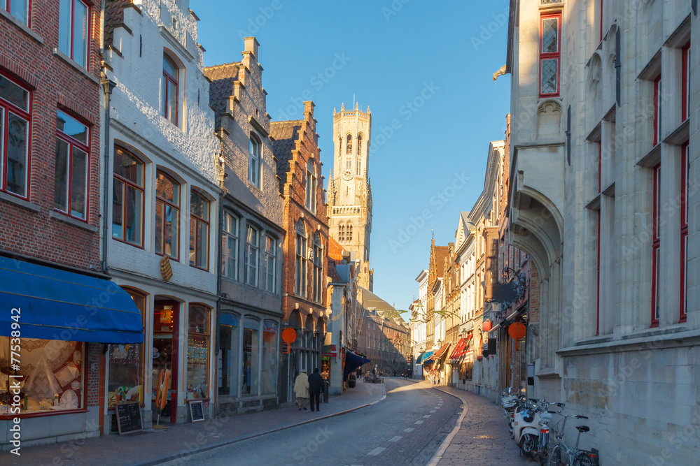 Street in Bruges.