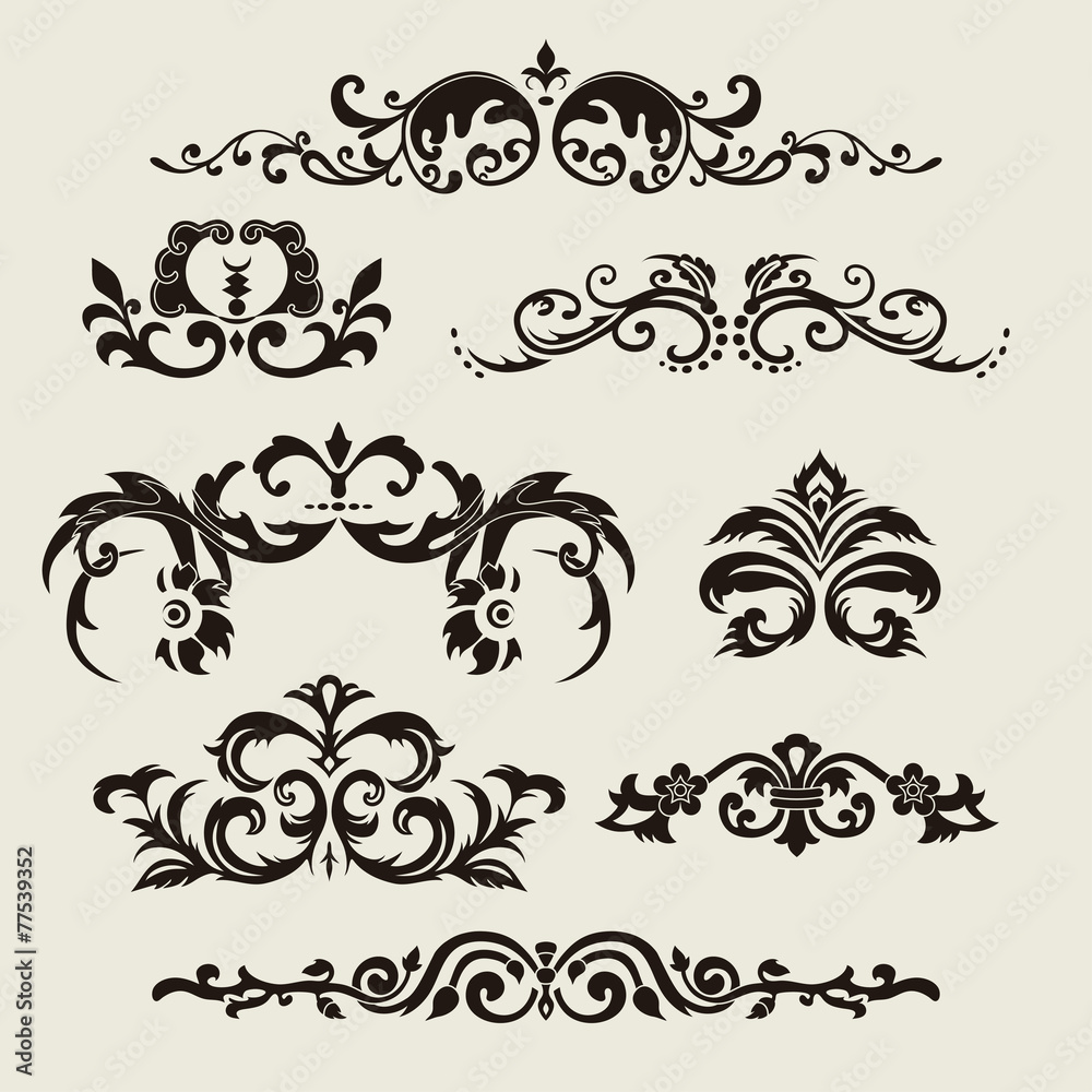 Calligraphic design elements and page decoration