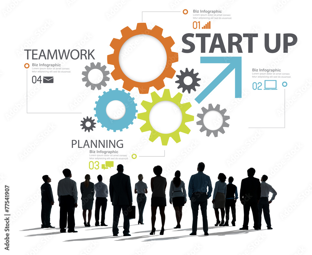 Startup New Business Plan Strategy Teamwork Concept