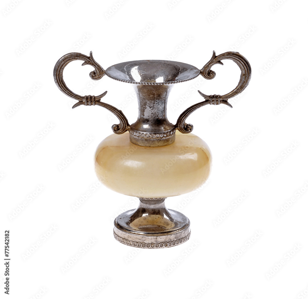 Retro candlestick onyx , isolated on white Retro candlestick onyx , isolated on white