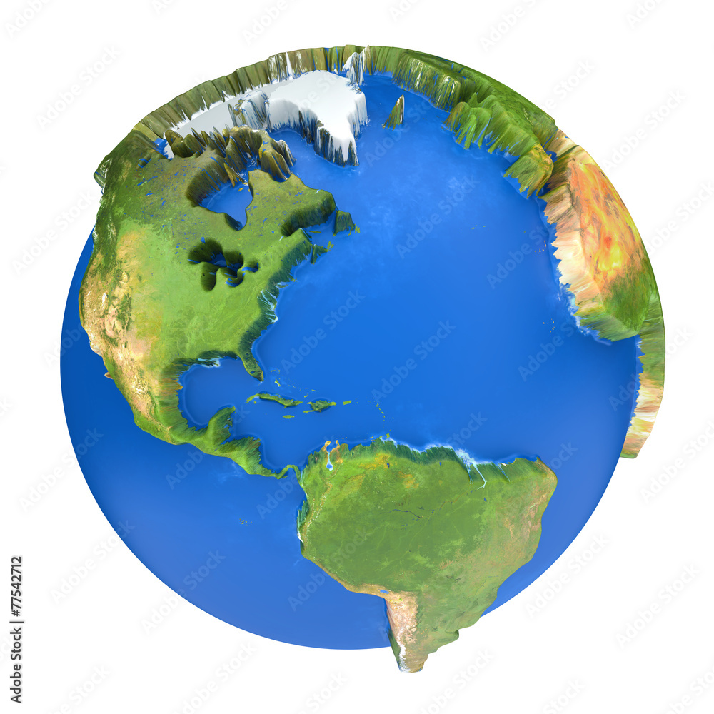 Fototapeta premium Earth planet. The Earth texture of this image furnished by NASA