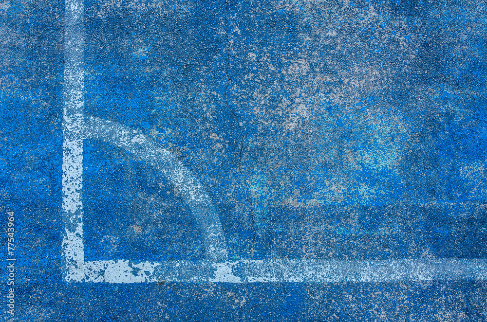 Naklejka premium kryty stadion sportowy do futsalu ze znakiem