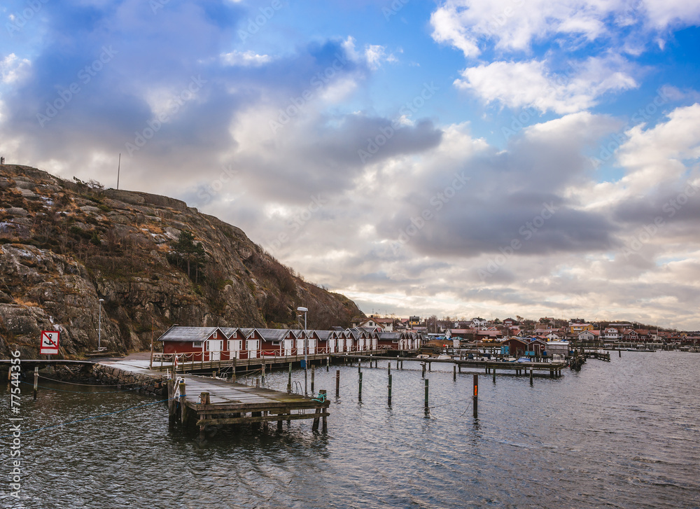 Houses on island in Gothenburg, Sweden