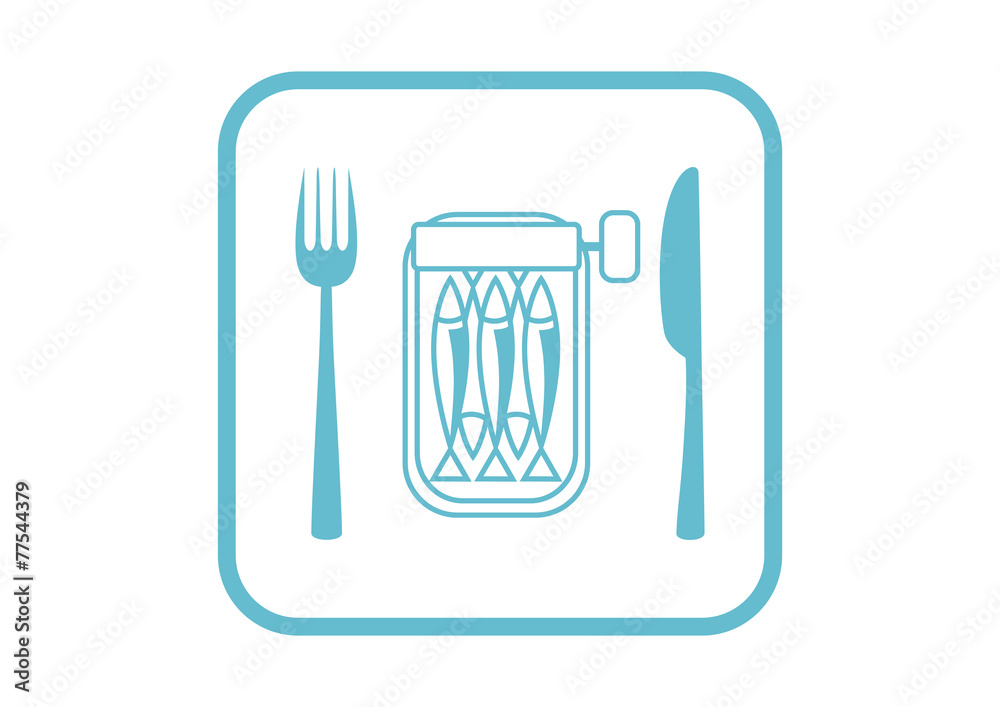 Sardines vector icon on white background Sardines vector icon on white background