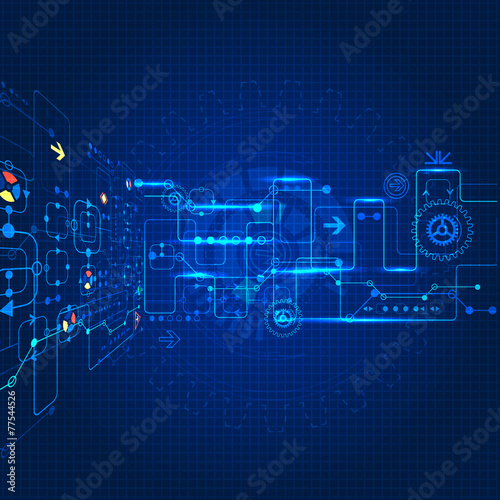 Abstract engineering future technology background