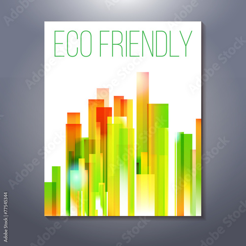 Eco friendly abstract urban scene, presentation