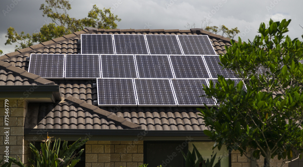 Fototapeta premium Solar panels on roof