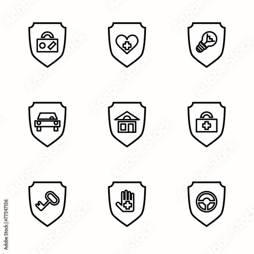 Insurance vector icons