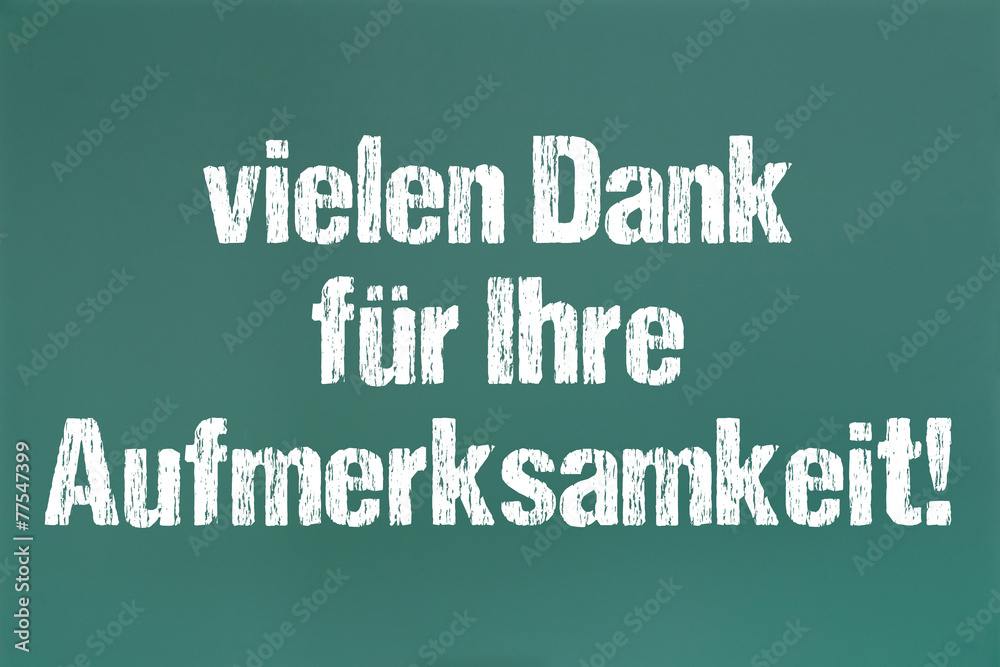 vielen Dank für Ihre Aufmerksamkeit! Stock Photo Adobe Stock