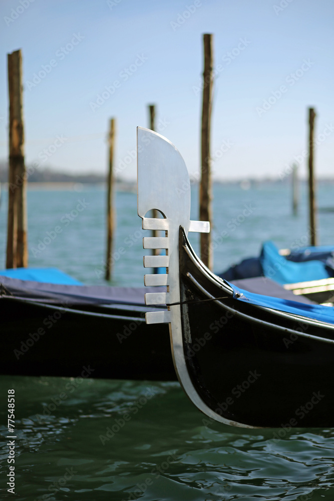 gondolas on the water in venice italy