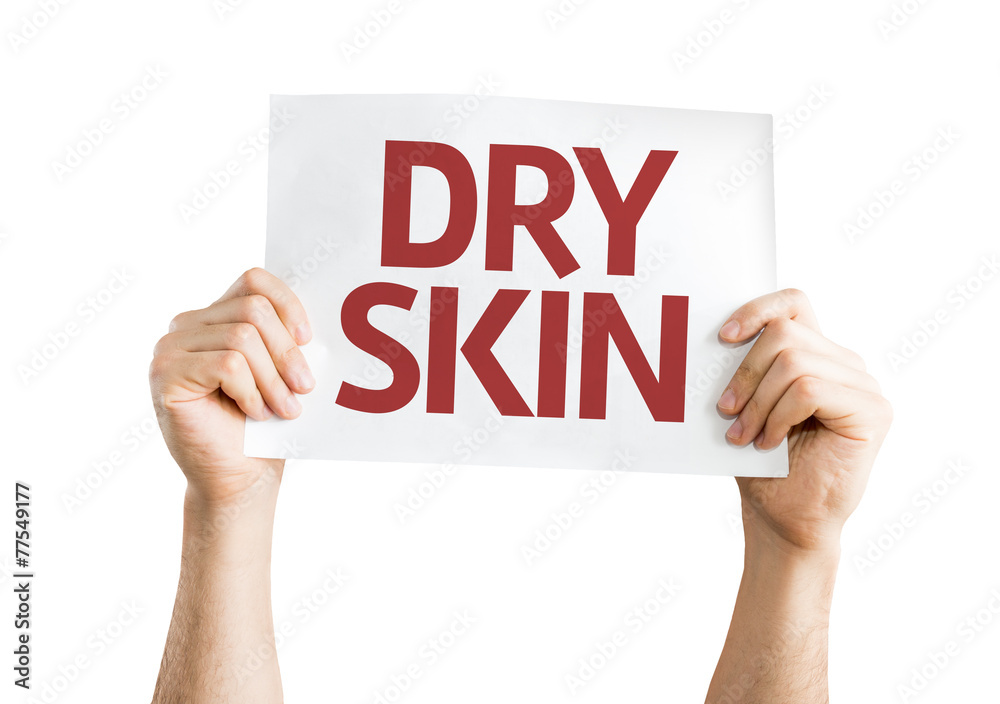 Dry Skin card isolated on white background Dry Skin card isolated on white background