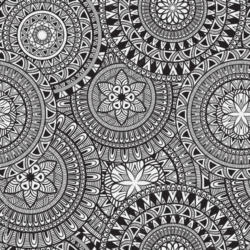 Vector Seamless Hand Drawn Doodle Pattern