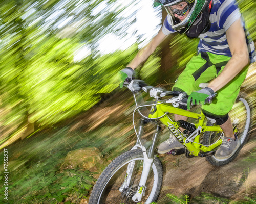 Obraz na płótnie Speedtrail im Wald