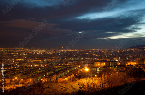 Illuminated City of Tehran from Above after Sunset © Borna_Mir