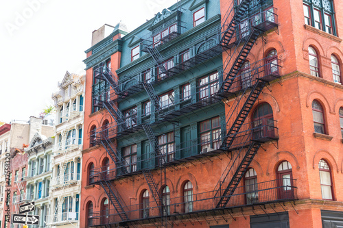 Soho building facades in Manhattan New York City © lunamarina