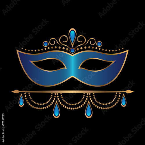 blue mask with diadem