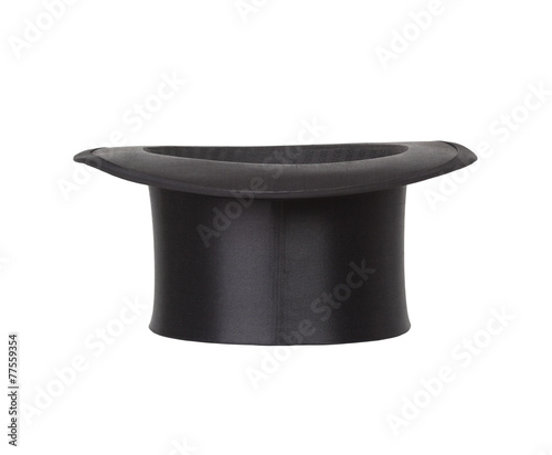 Alte Zylinder. Black top hat on white photo