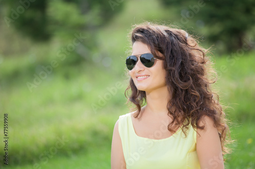 Beautiful woman enjoying in the park