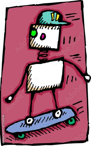 robot skateboarder