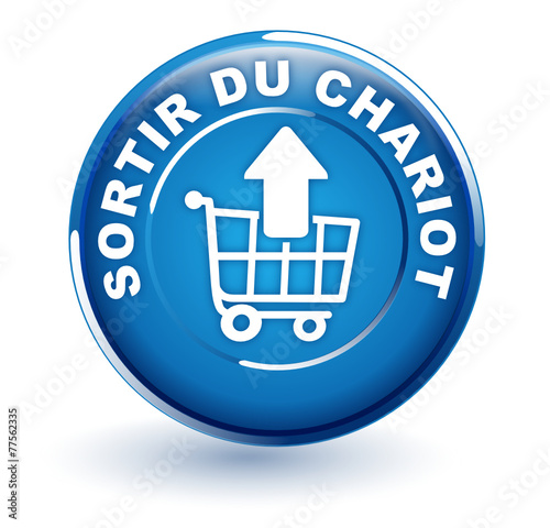 sortir du chariot sur bouton bleu