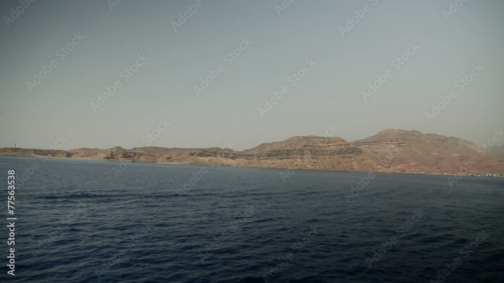 Traveling with boat on the sea Traveling with boat on the sea