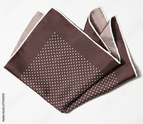 Leinwand Poster Cotton squared brown handkerchief