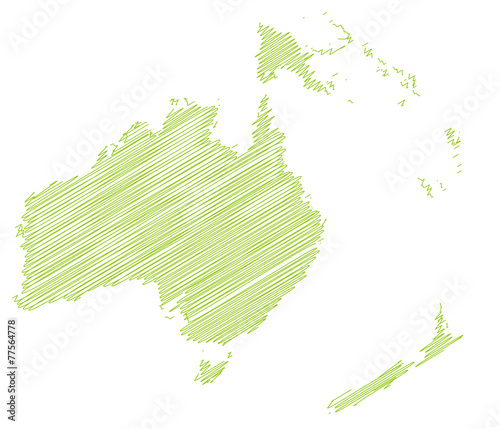 Landkarte *** scribbled Australien