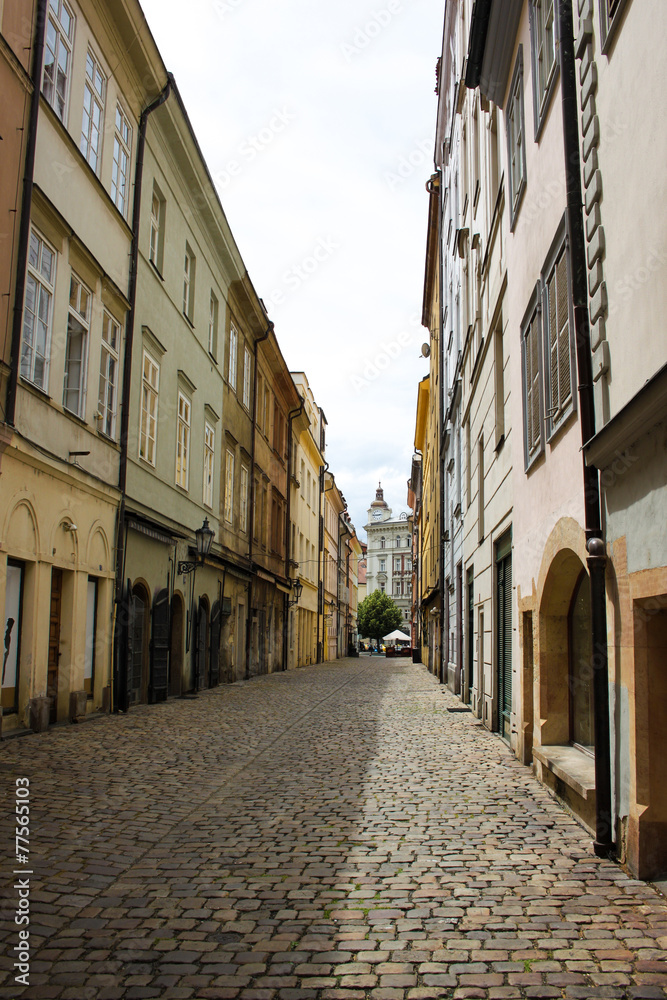 Prague narrow street 01