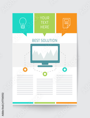 Brochure flat design