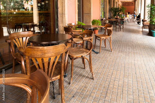 Sidewalk Cafe Barcelona Spain