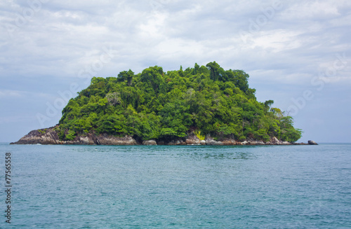 Tropical island on the sea